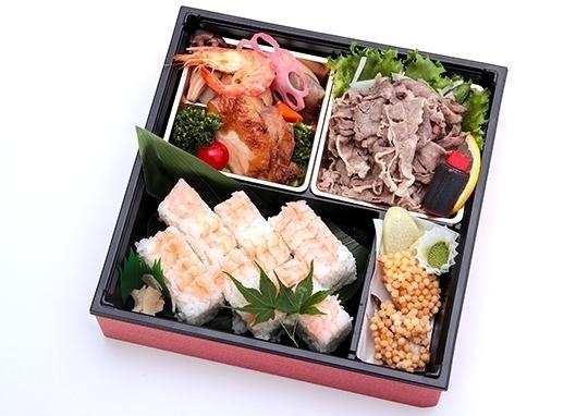 雅箱 特選和牛しゃぶしゃぶと海老の押し寿司