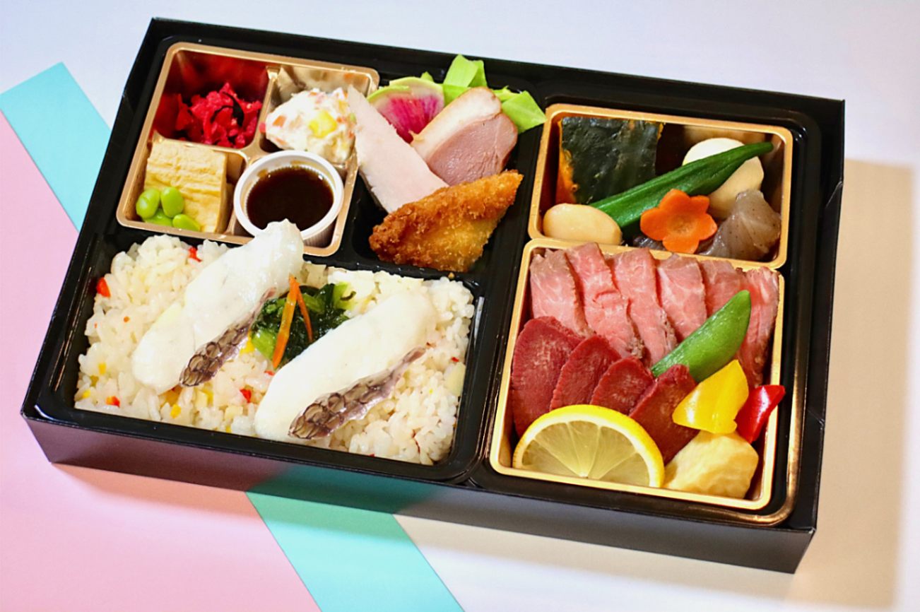 【NEW】【ECO容器】厳選オーガニックビーフステーキと厚切り牛タン鯛めし御膳