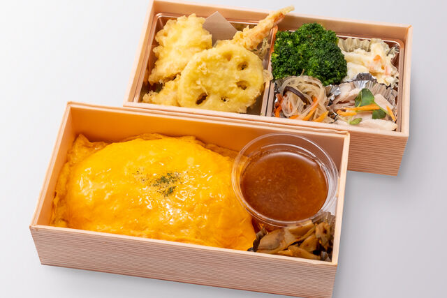 選べる和風おかずと特製天津飯弁当