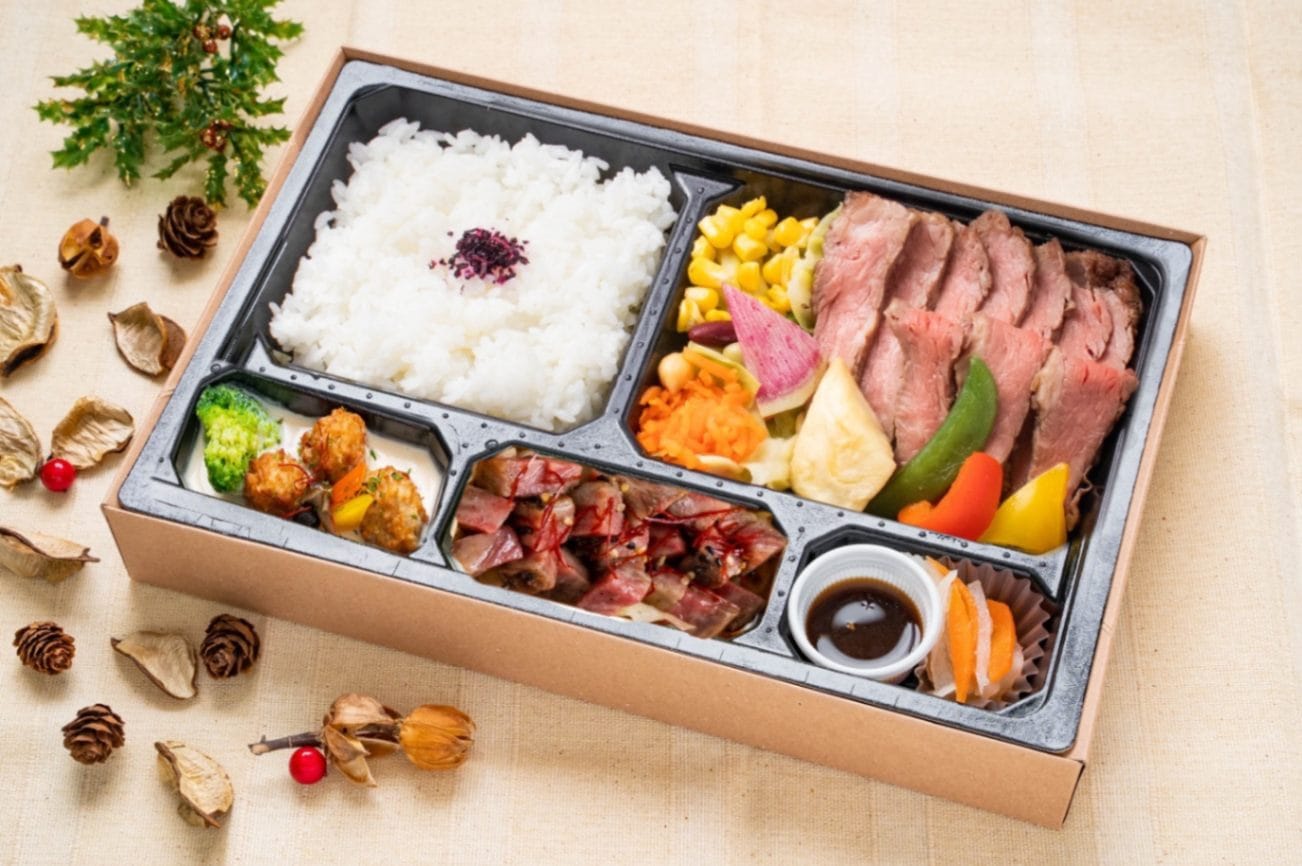 【冬限定！】特選黒毛和牛ローストビーフ＆極選オーガニックステーキ&自家製肉団子のクリーム煮御膳