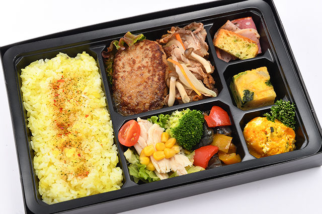 ビーフハンバーグと牛カルビ弁当