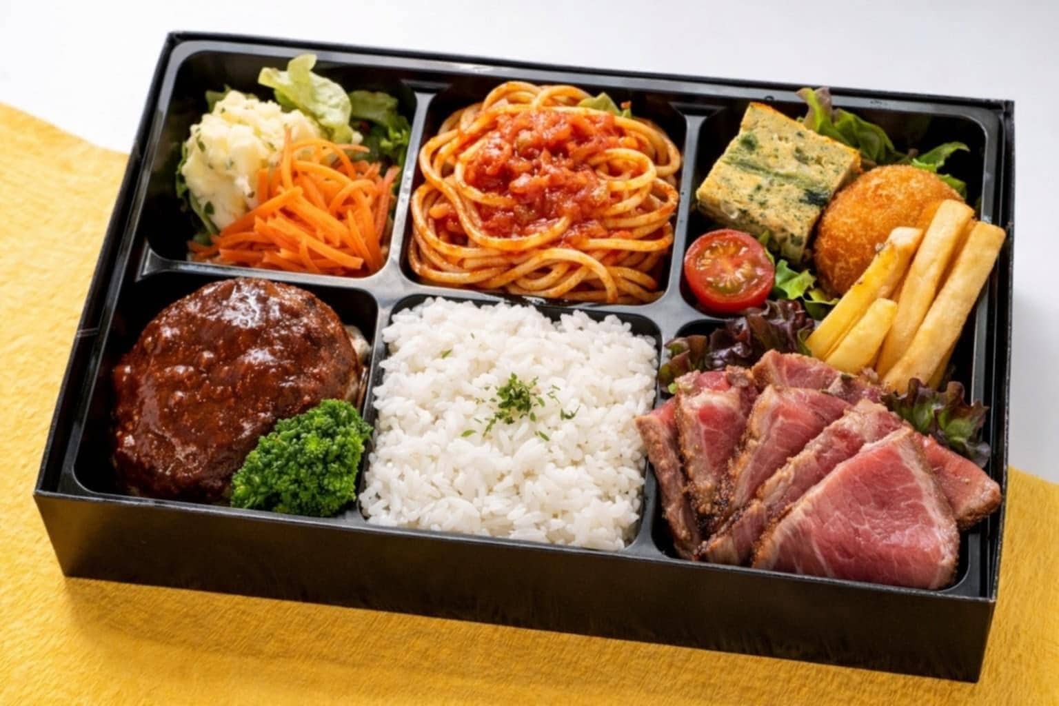 国産牛のハンバーグと熟成サーロインステーキ御膳