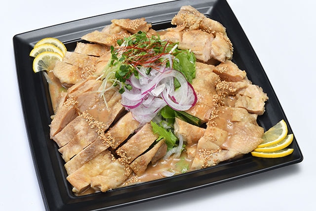 蒸し鶏のバンバンジー