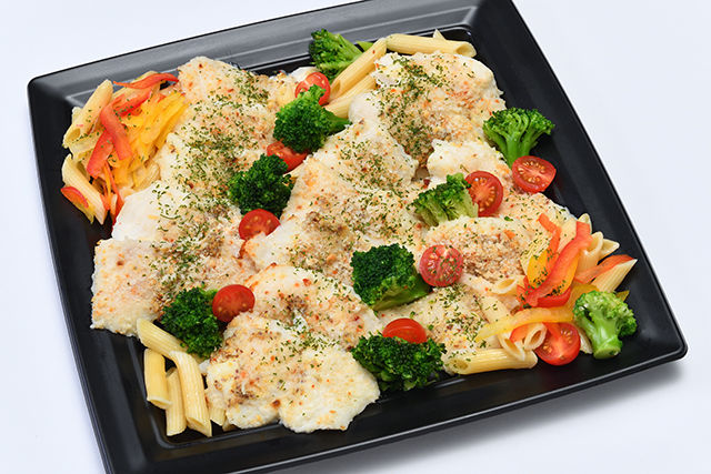 白身魚のマスタードパン粉焼き