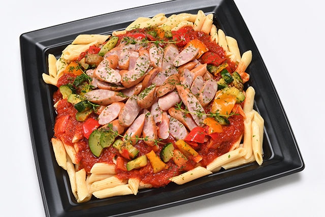 ペンネとソーセージのアラビアータ