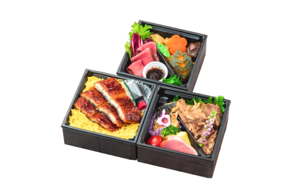 厳選うな重と和牛すき焼の三段弁当