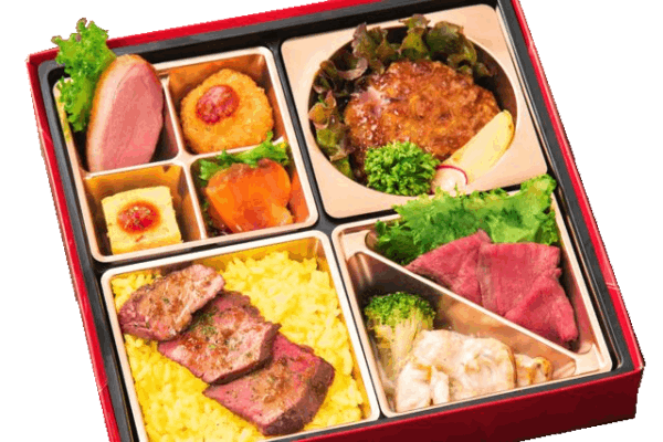 ガルデニア～黒毛牛ステーキ重とトリュフ香るハンバーグ～