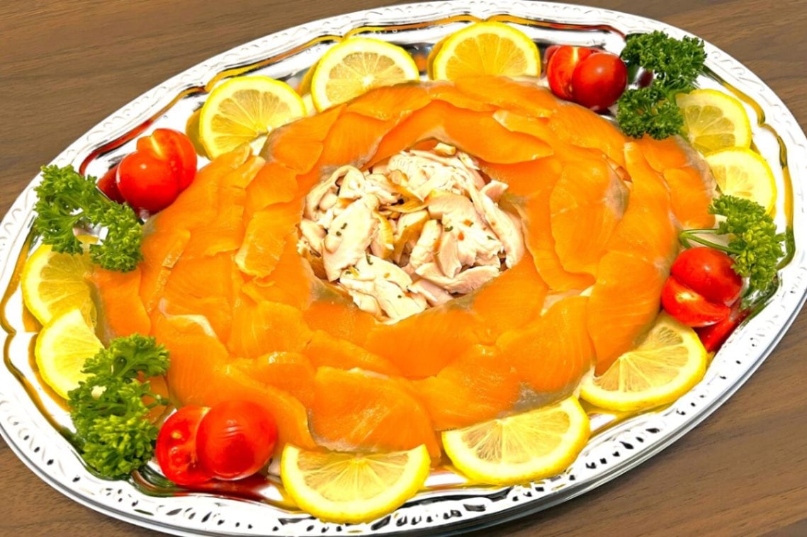 スモークサーモンのカルパッチョ