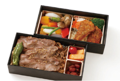 黒毛和牛焼きしゃぶ＆ハラミカツ2段重