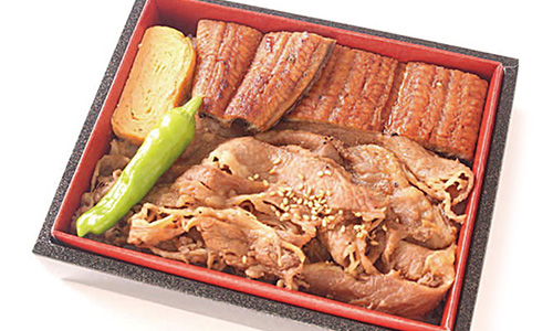 和牛カルビ＆特選うなぎ※現在容器が写真と異なっております。