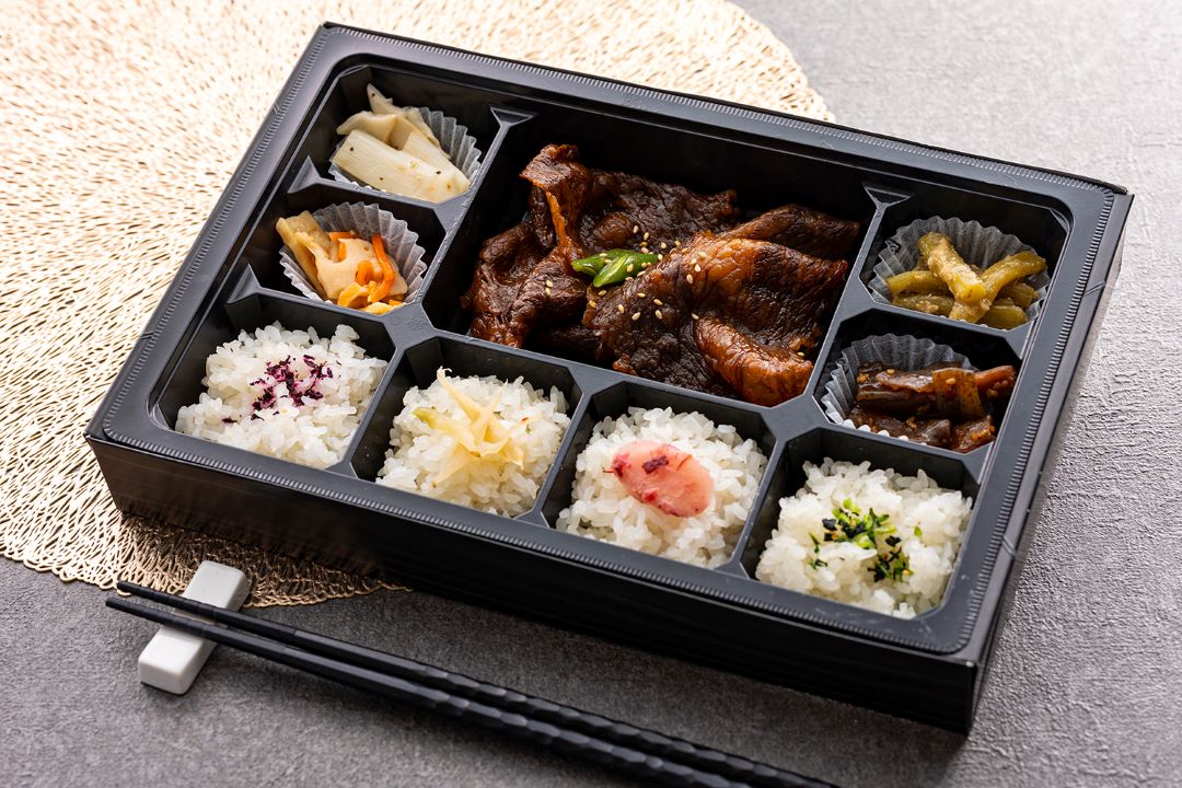 【紙容器】黒毛和牛焼きしゃぶ御膳 梅