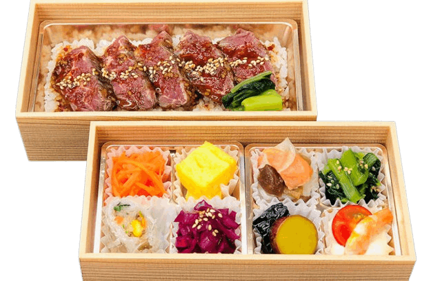 牛ハラミステーキの二段重