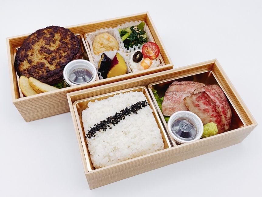 黒毛和牛A5カルビとハンバーグでおもてなし