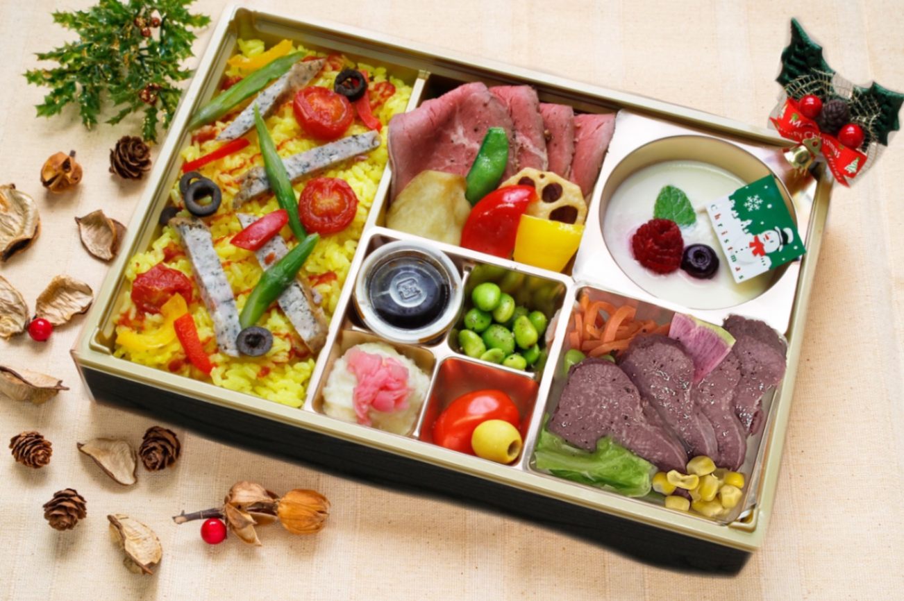 【冬限定！】オーガニックローストビーフと厚切り牛タンサラダ季節のパエリア弁当　