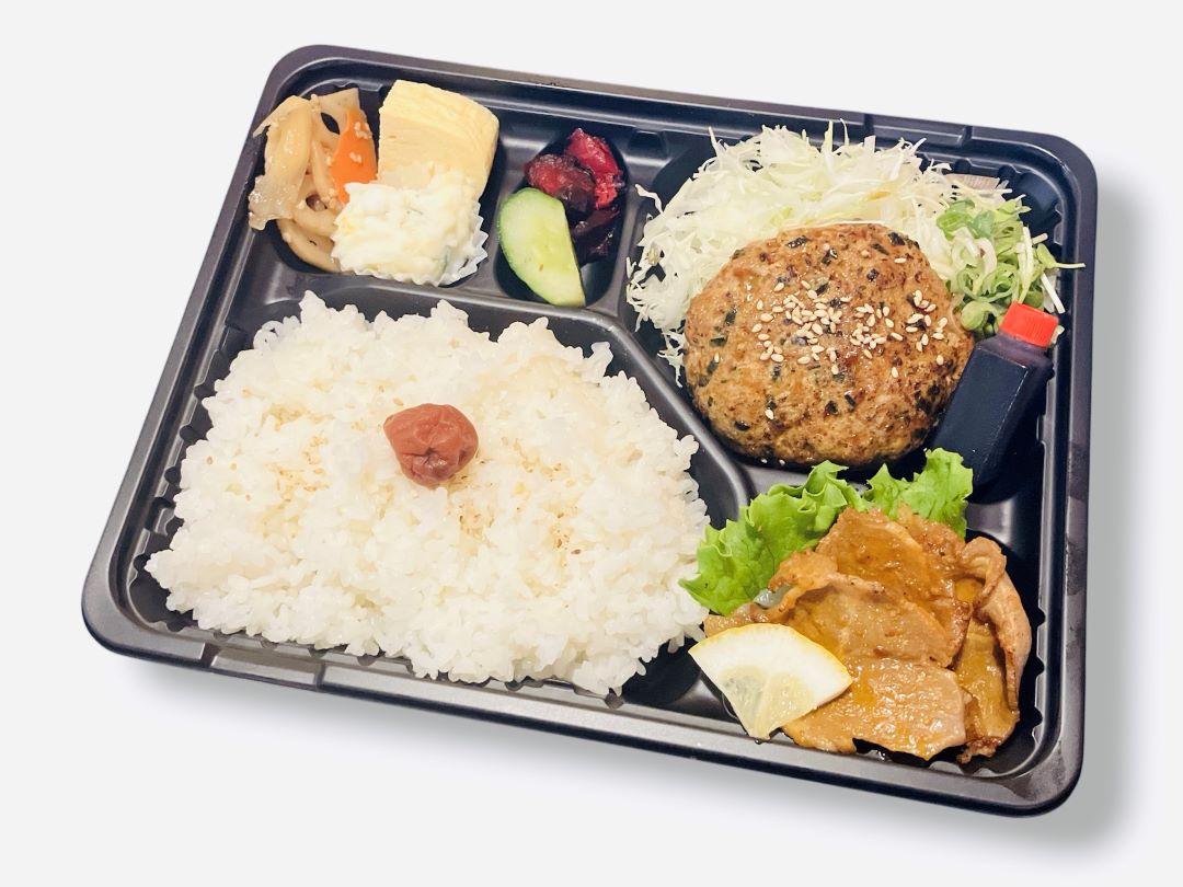 鶏ハンバーグと豚みそ