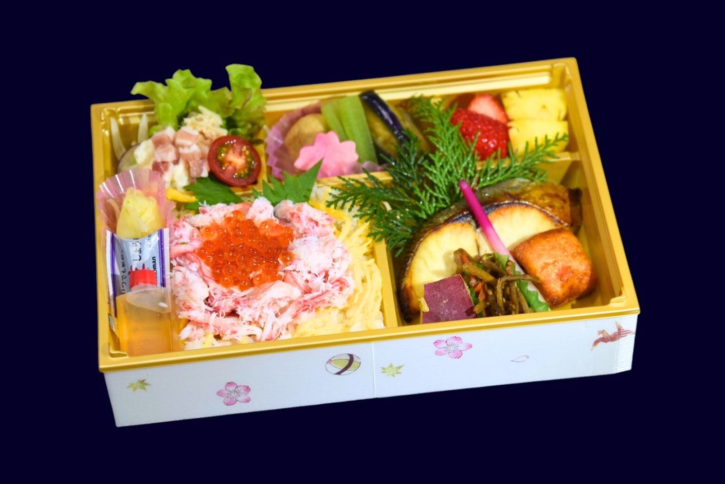 【手まり】カニとイクラのちらし寿司と西京焼き御膳