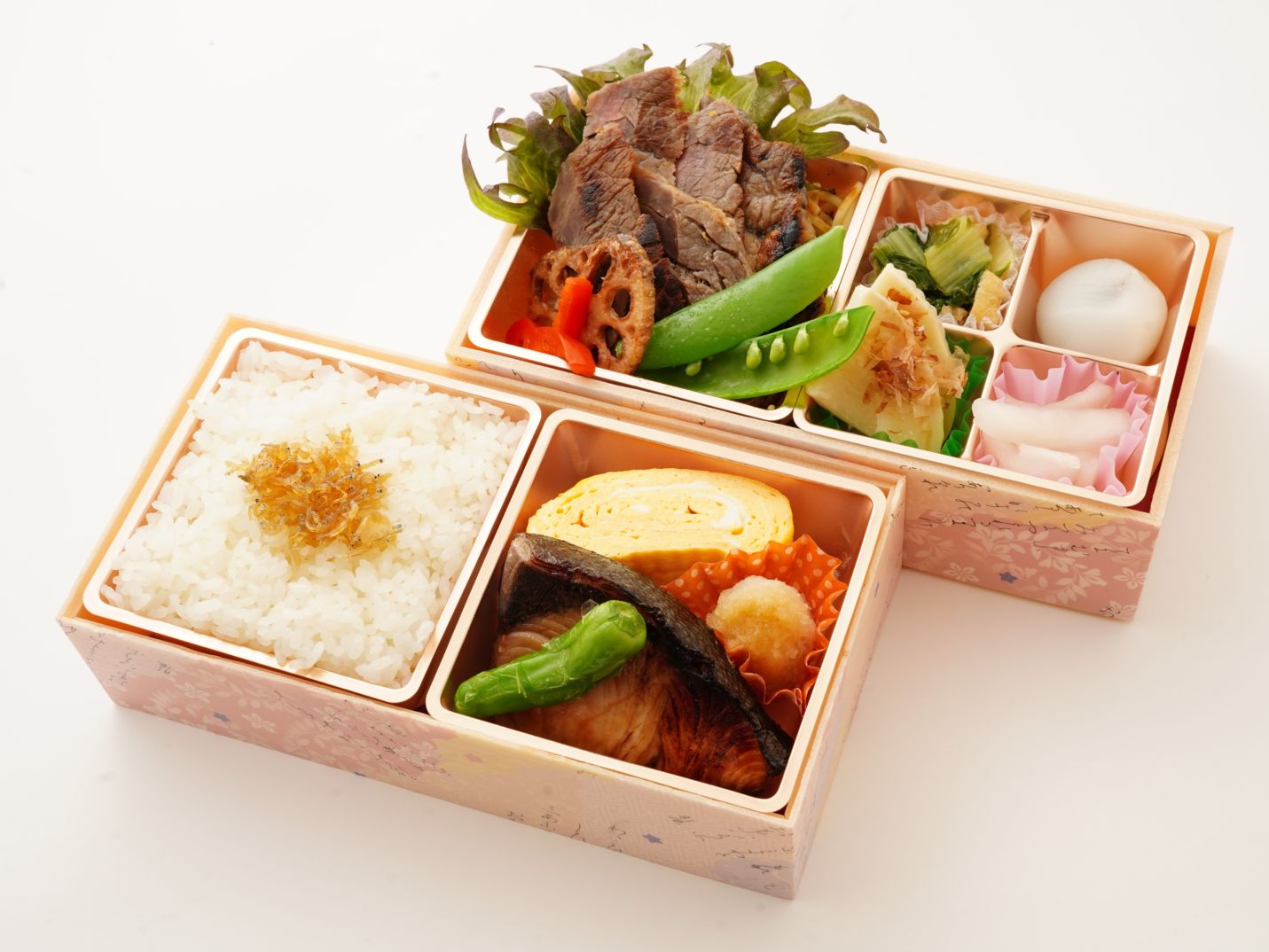 【ふるまい限定商品】旬の魚の幽庵焼きと厳選牛の西京焼き御膳