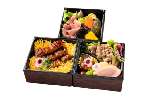 京鰻千歳（きょうまんちとせ）～厳選うな重と和牛すき焼の三段弁当～