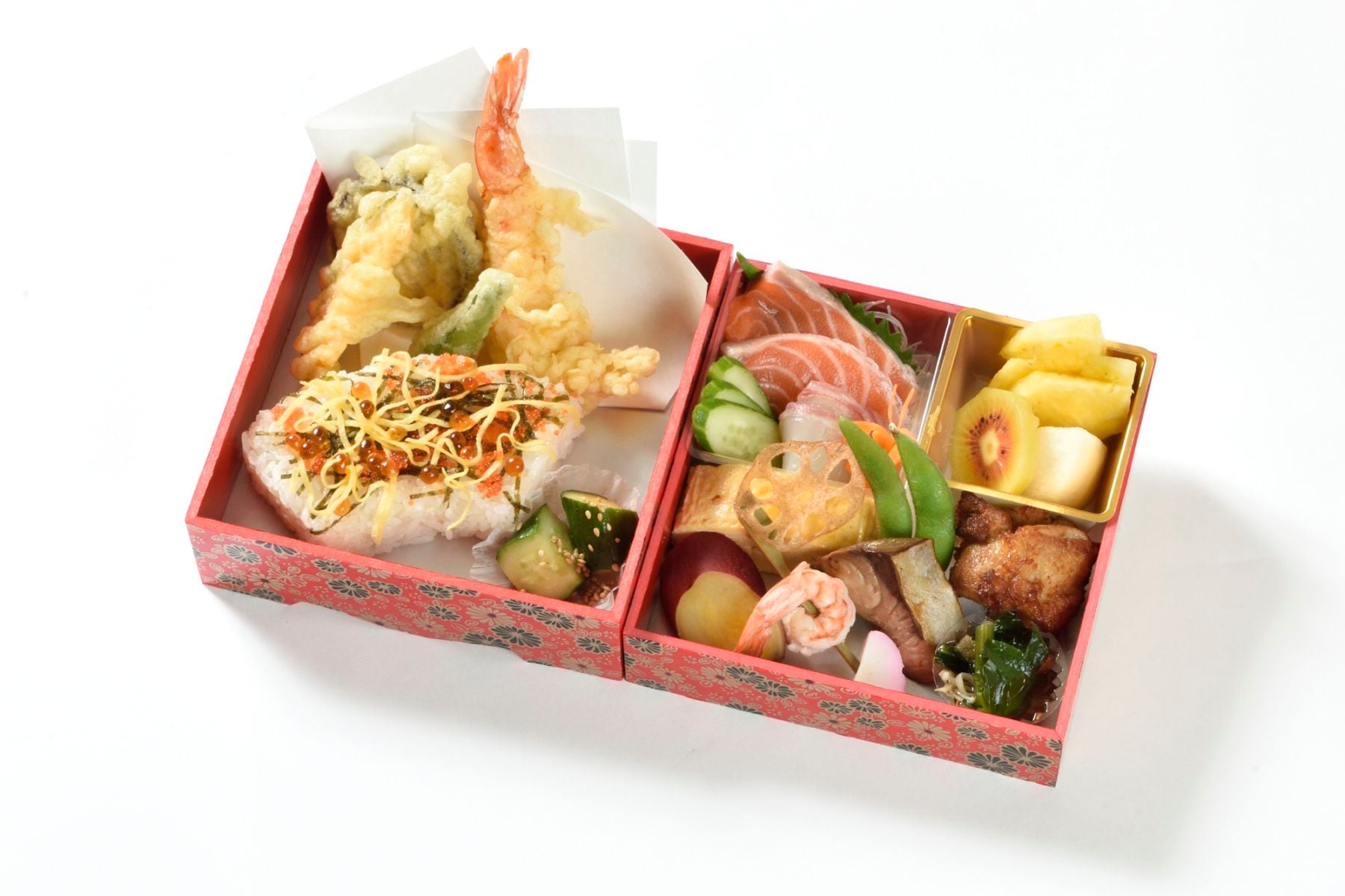 寿司・天麩羅2段重