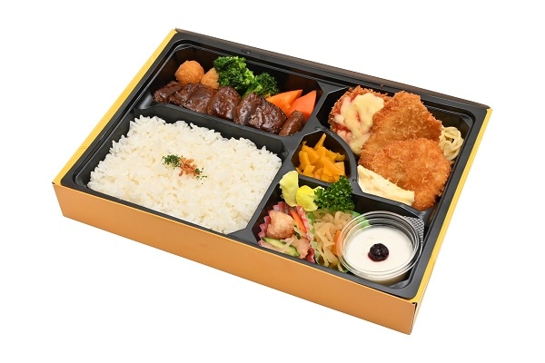 牛カットステーキ&チキン南蛮弁当