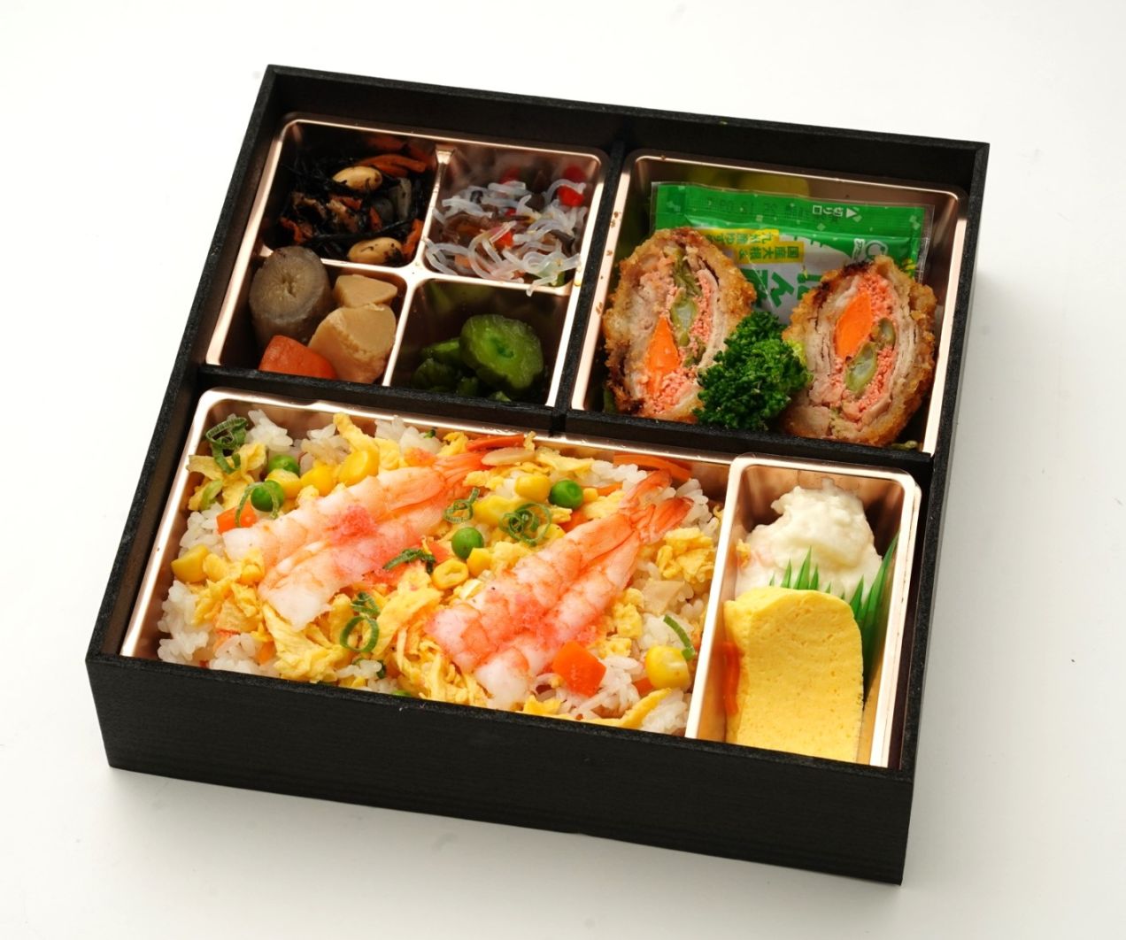 海鮮ちらしと選べるメイン御膳　※写真は彩り明太子豚巻きカツ