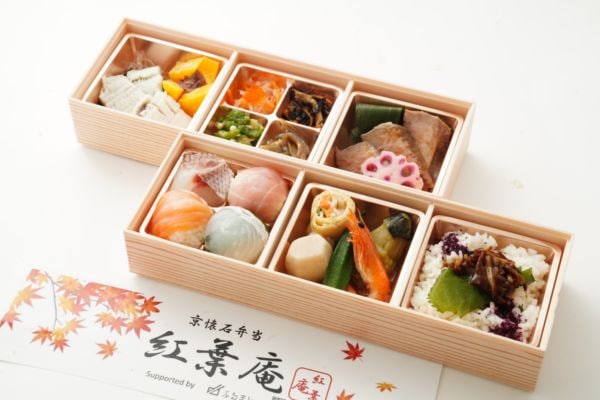 紅葉庵謹製 彩り手毬寿司の京懐石二段御膳