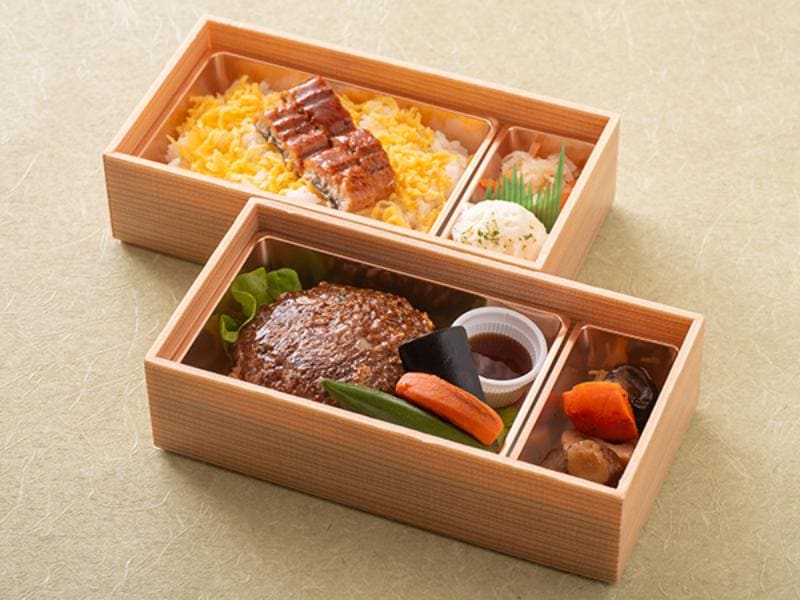鰻重＆粗挽きハンバーグの豪華二段御膳