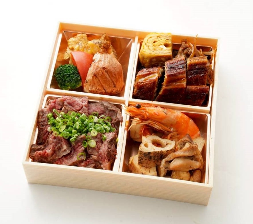 和牛ハラミとうなぎの松花堂弁当