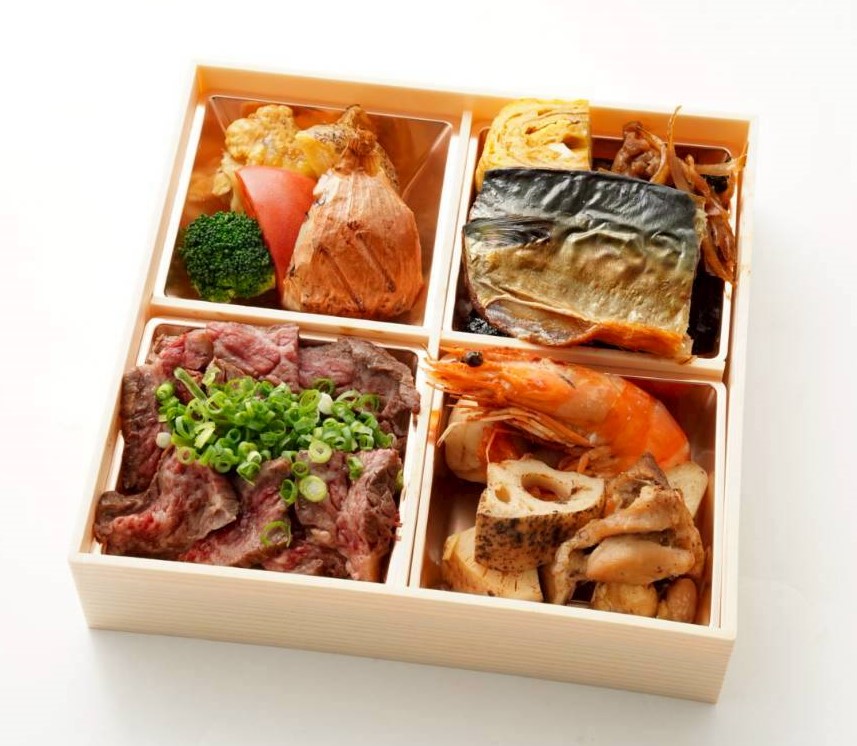 和牛ハラミとサバの松花堂弁当