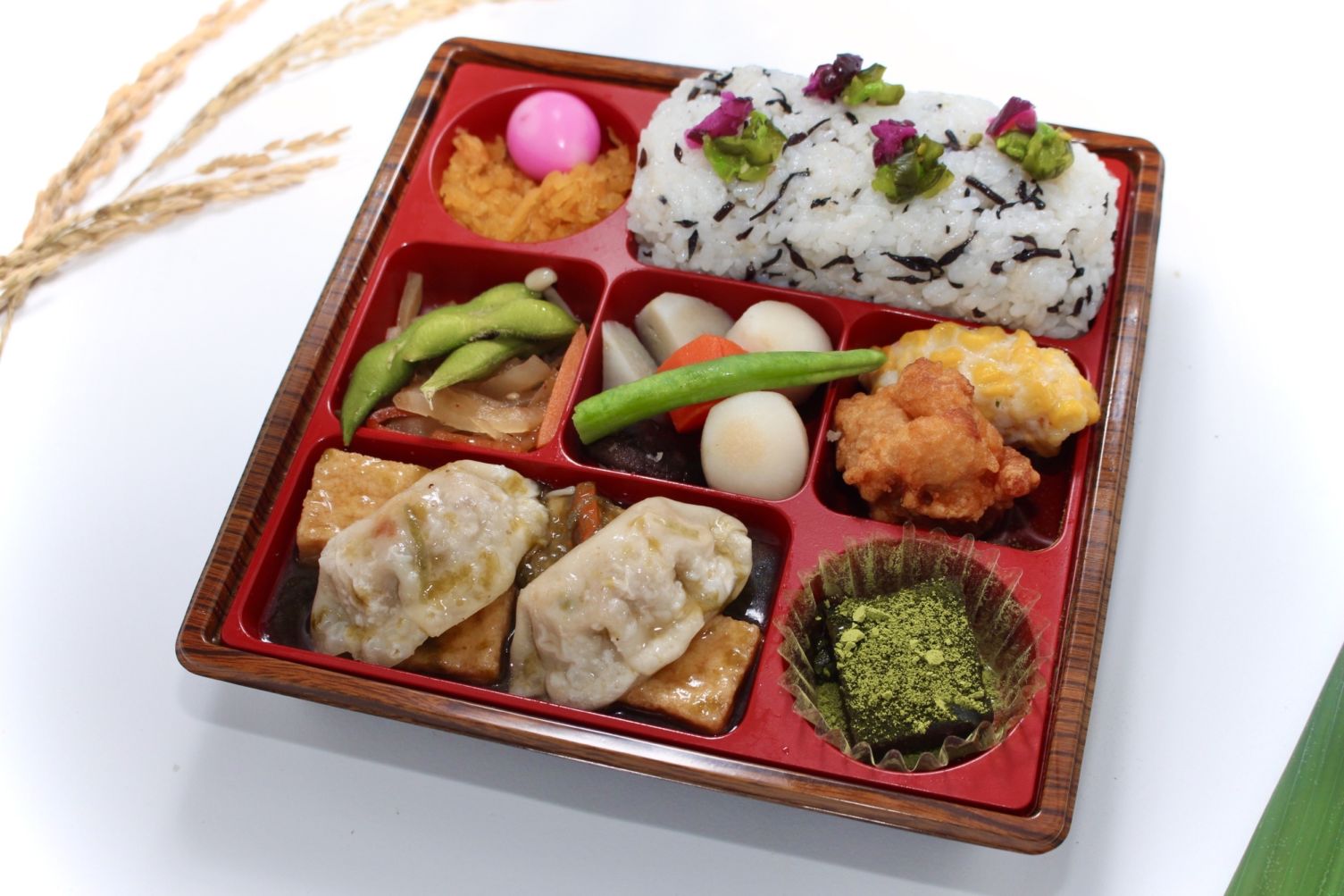 【特製】揚げ餃子 ～岩海苔の餡をかけて～ [ひじきごはん]