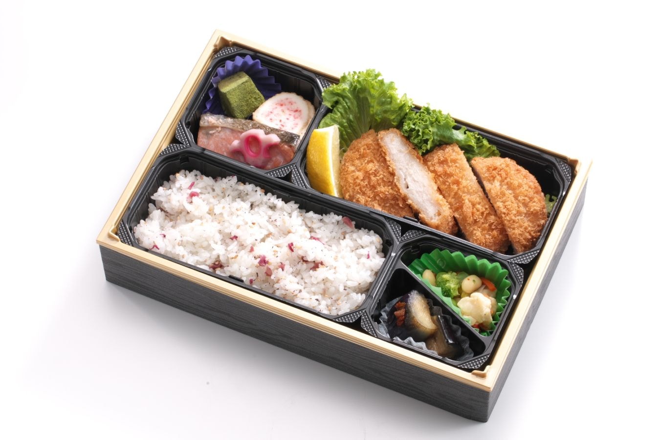 【L-16】とんかつと焼き鮭の彩り膳 （選べるご飯）