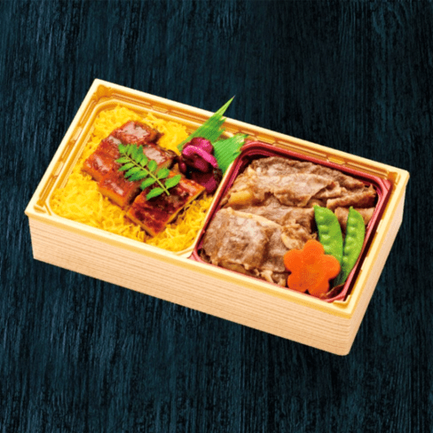 天草産黒毛和牛とうなぎ重