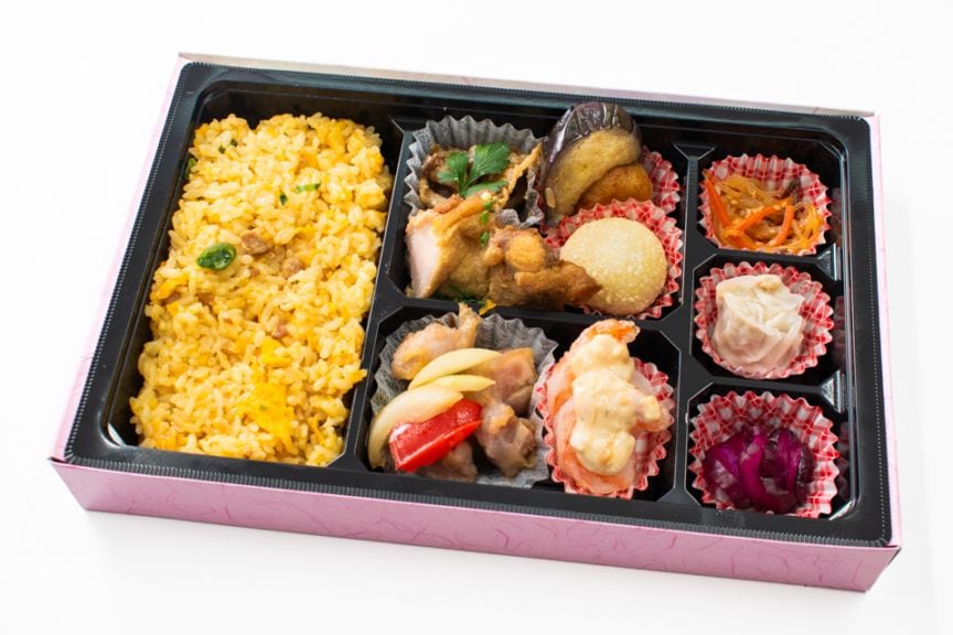 黒酢豚と海老マヨの特上中華弁当