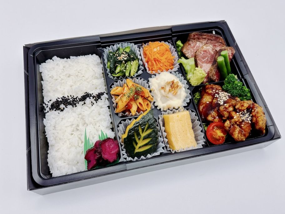 牛ハラミ焼肉と黒酢唐揚げ