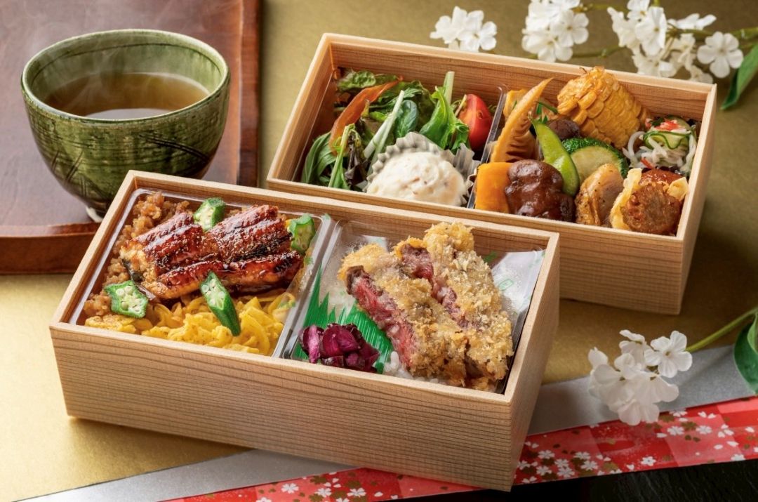 牛カツと鰻のスタミナ彩り二段重