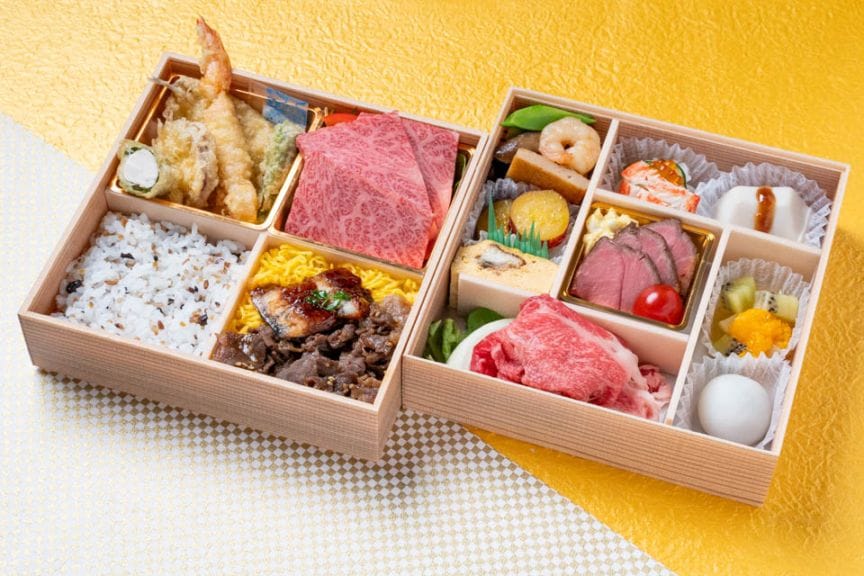 黒毛和牛焼しゃぶと特上カルビの二段重御膳