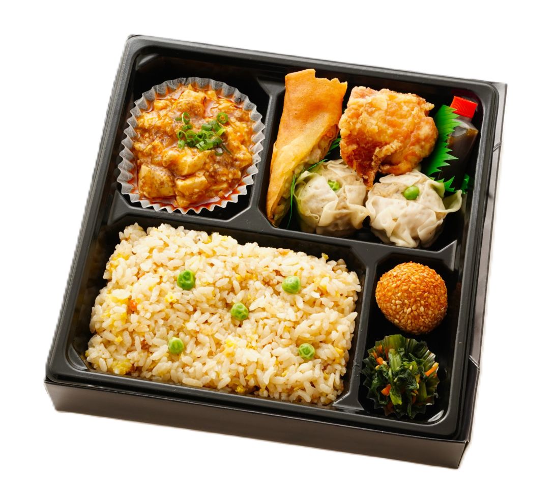 四川黒豚麻婆豆腐と焼売のチャーハン中華弁当