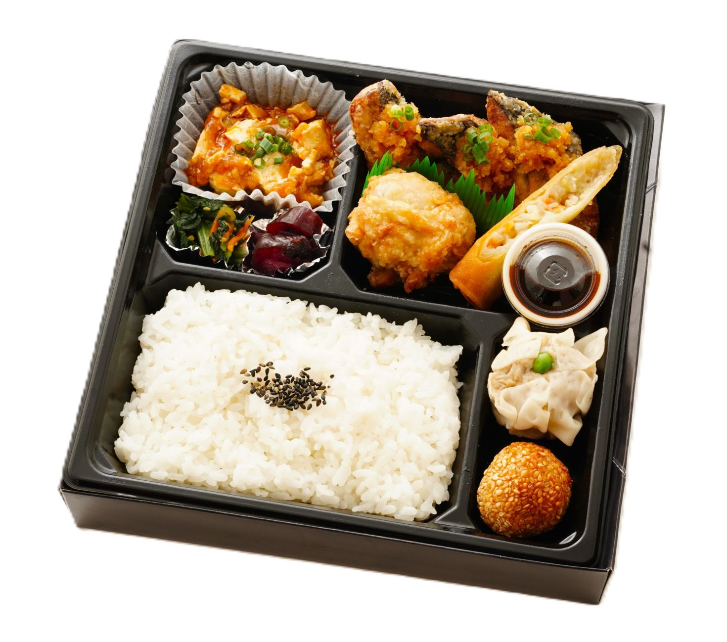 サバ竜田のおろしポン酢がけ中華弁当