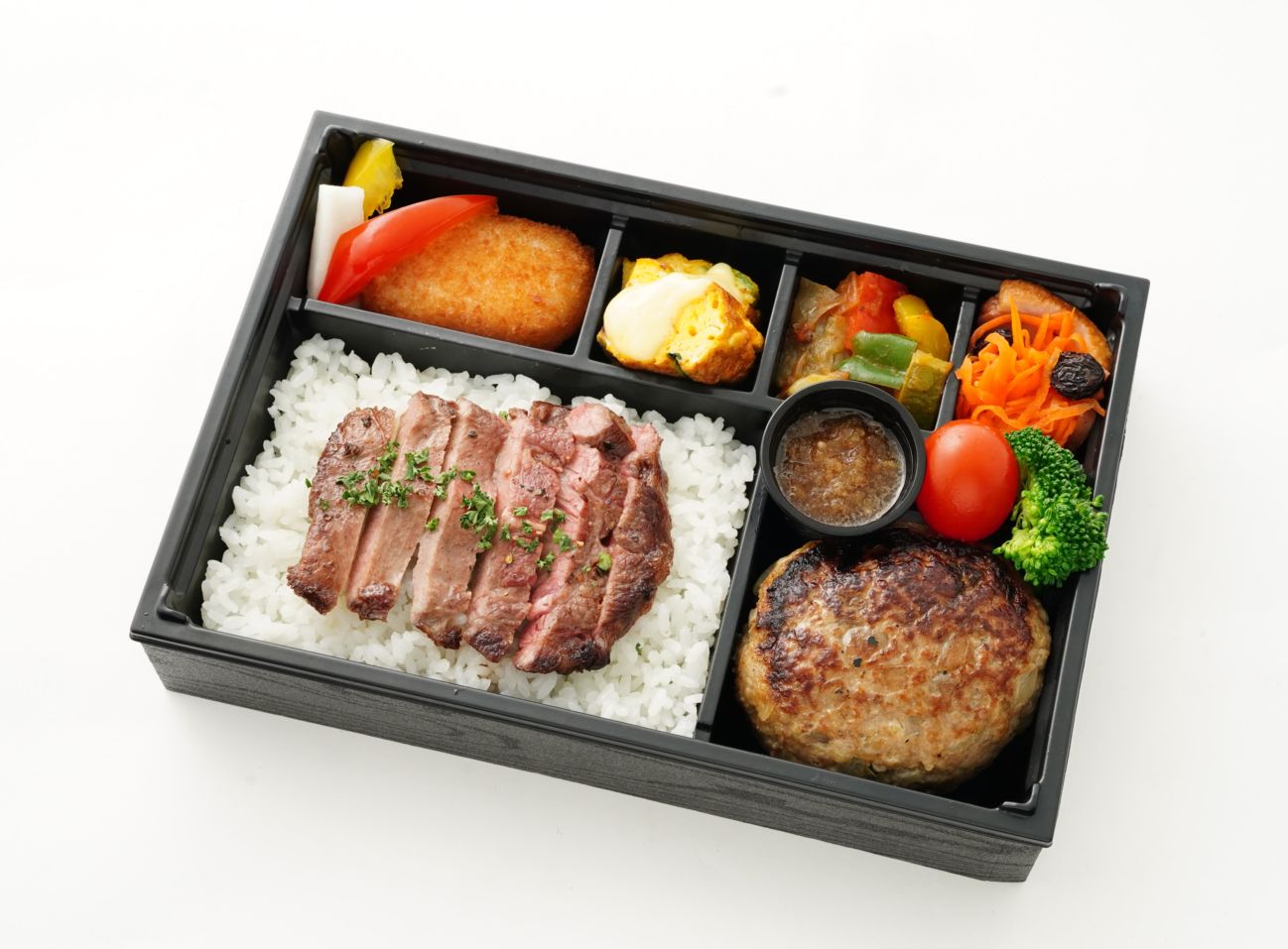ハンバーグ＆牛タンステーキ弁当