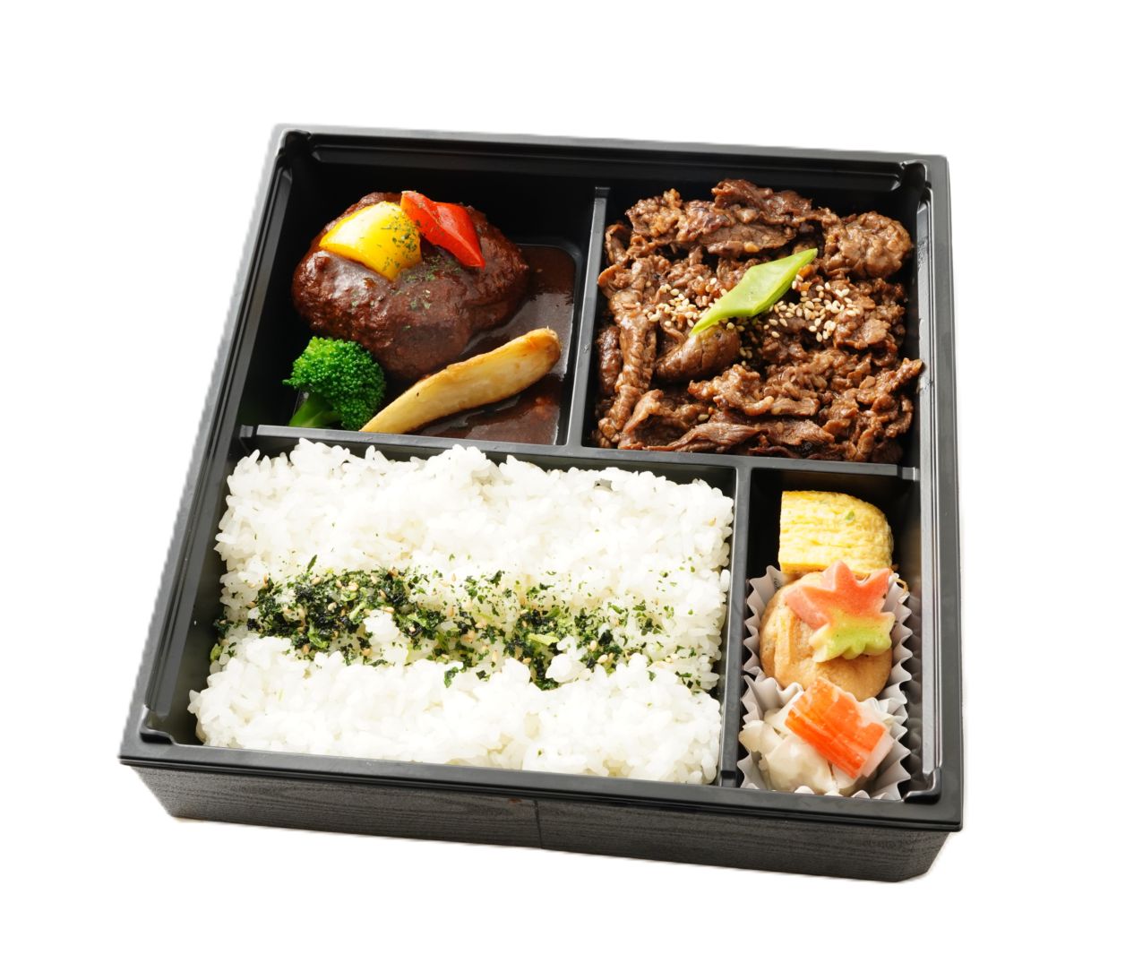 ハンバーグと焼肉御膳