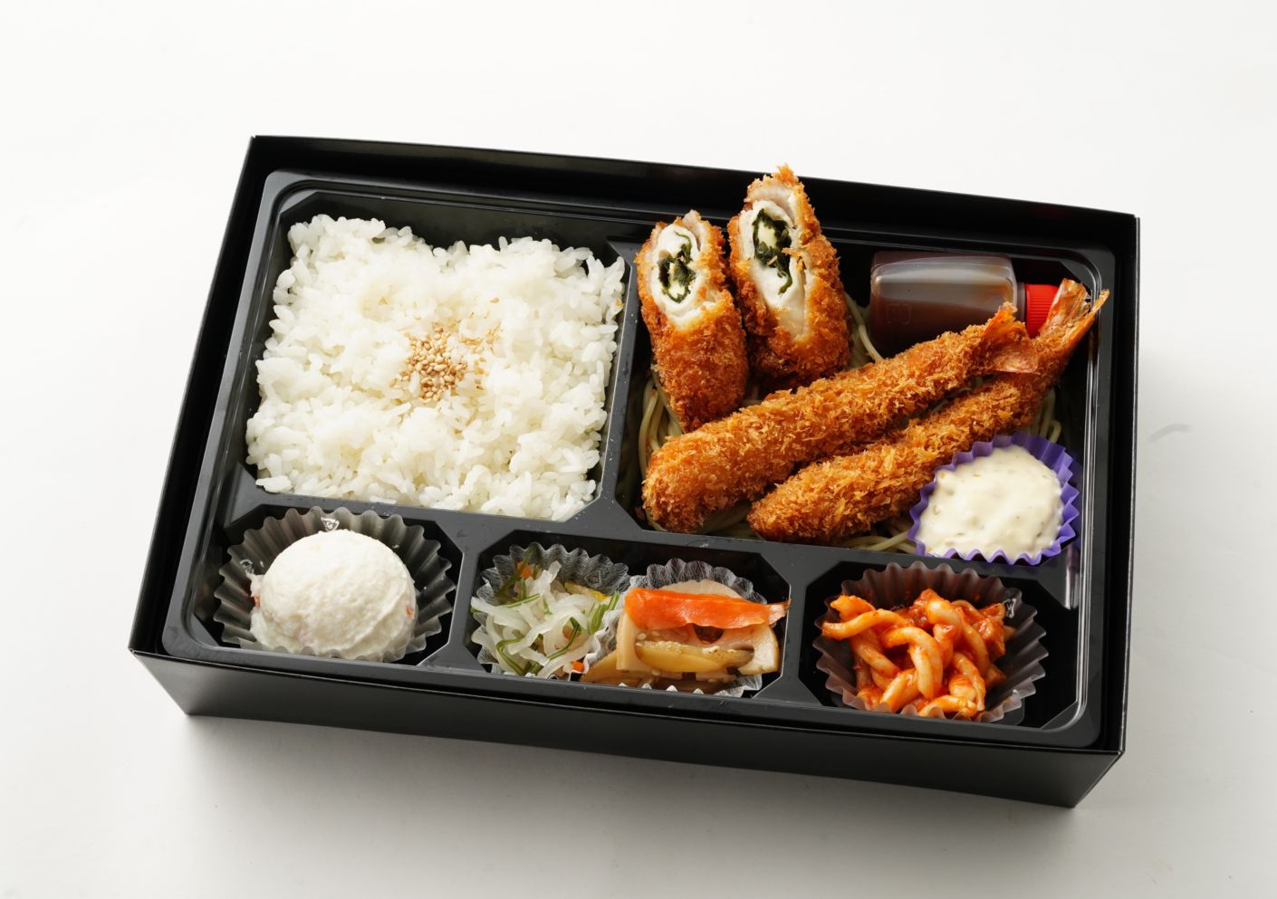 【ふるまい限定】エビフライ＆ササミチーズかつ弁当