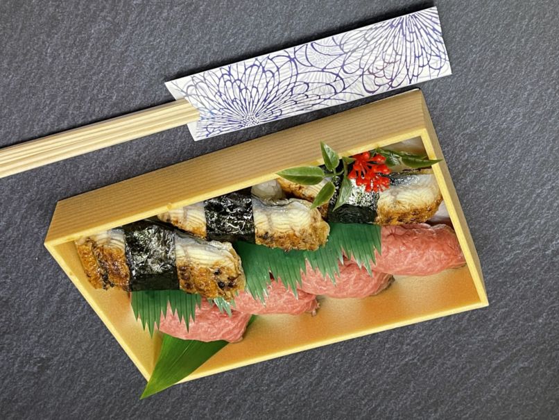 鰻と熊野牛の肉寿司
