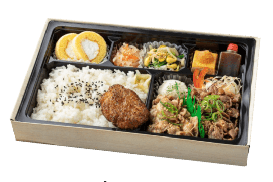 国産牛ご馳走三種盛弁当（焼肉・豚肉・ハンバーグ）