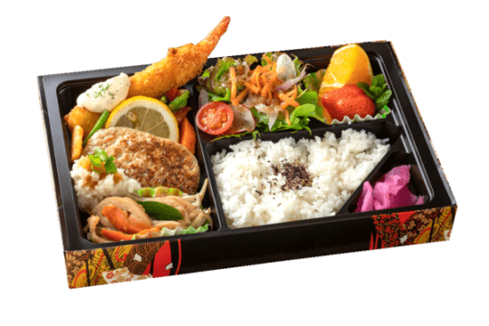 おろしハンバーグと大海老フライ弁当