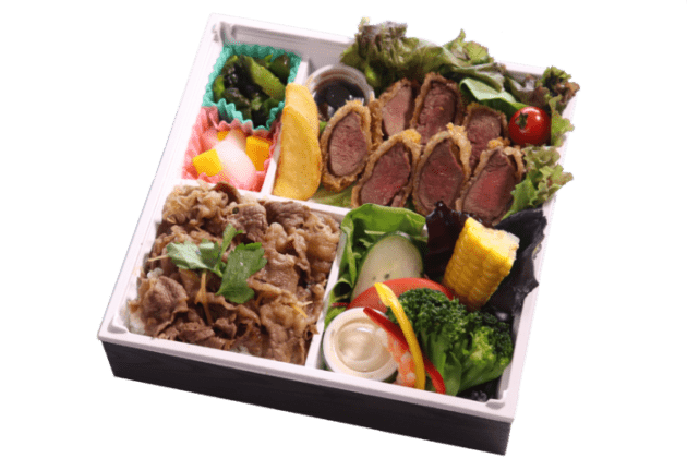 牛フィレカツと牛飯御膳