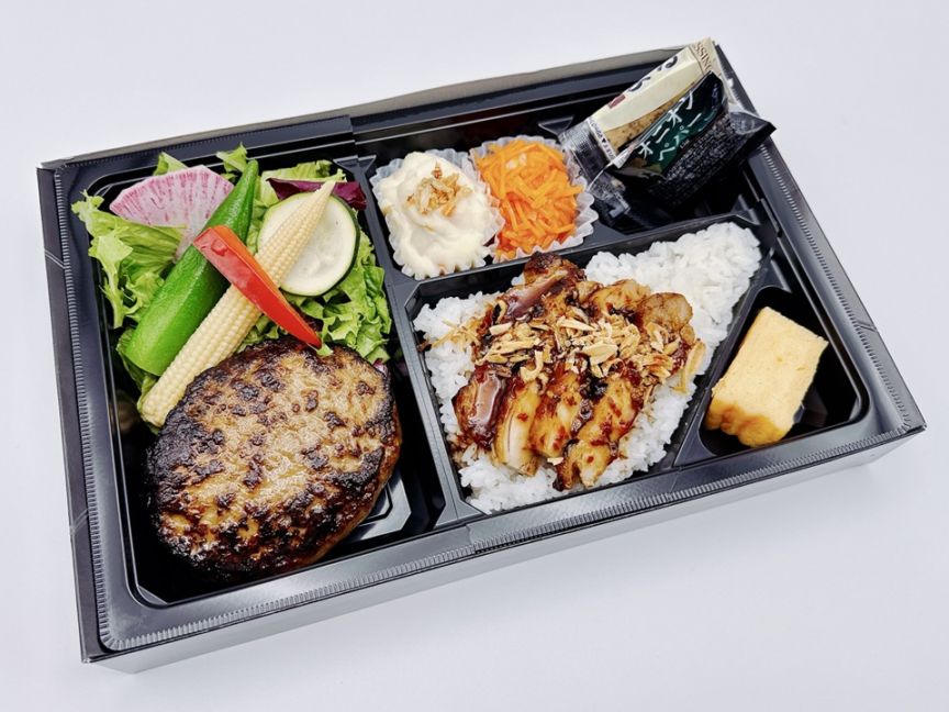 柔らかハンバーグ弁当（グリルチキン）