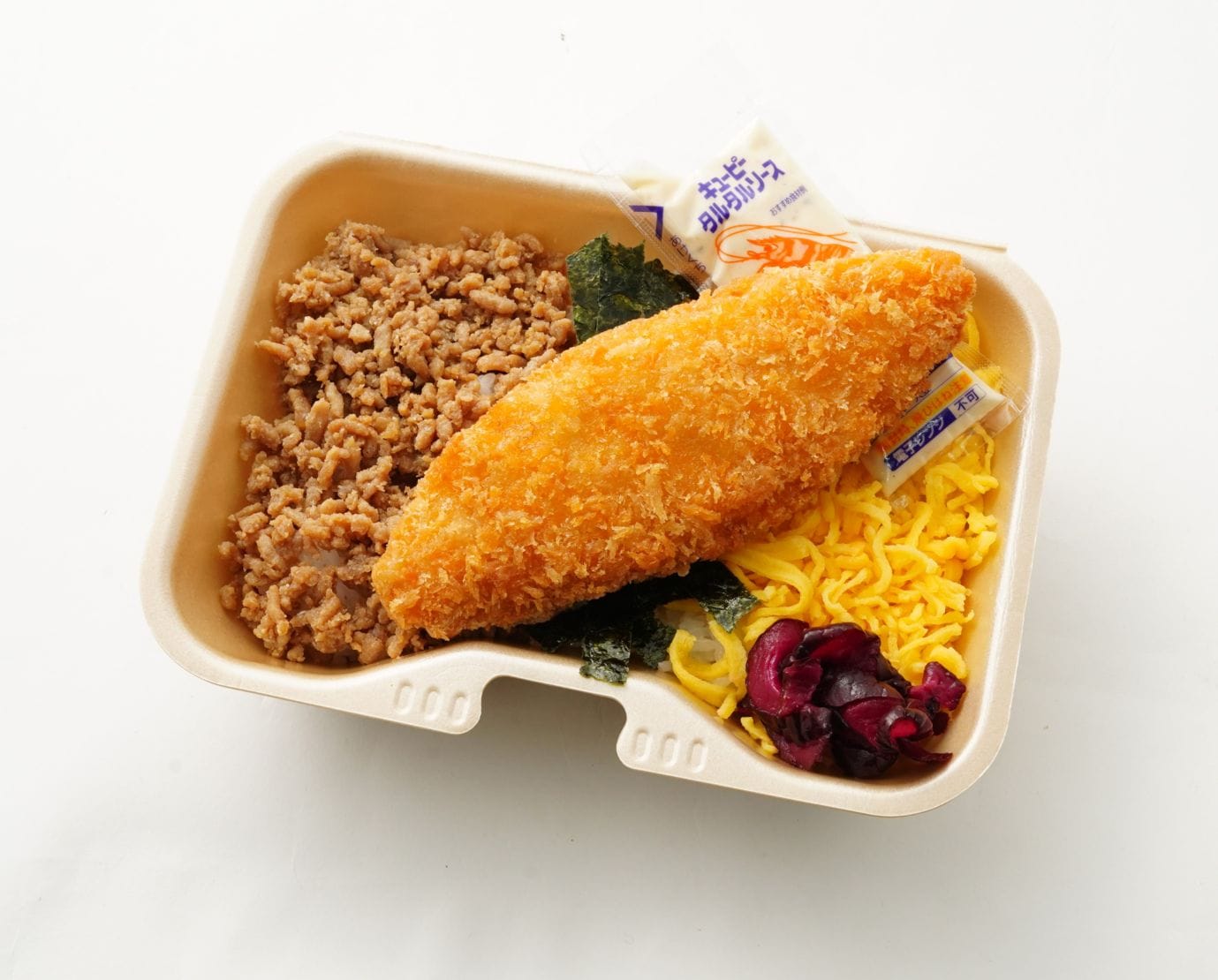 鶏そぼろ白身フライ飯