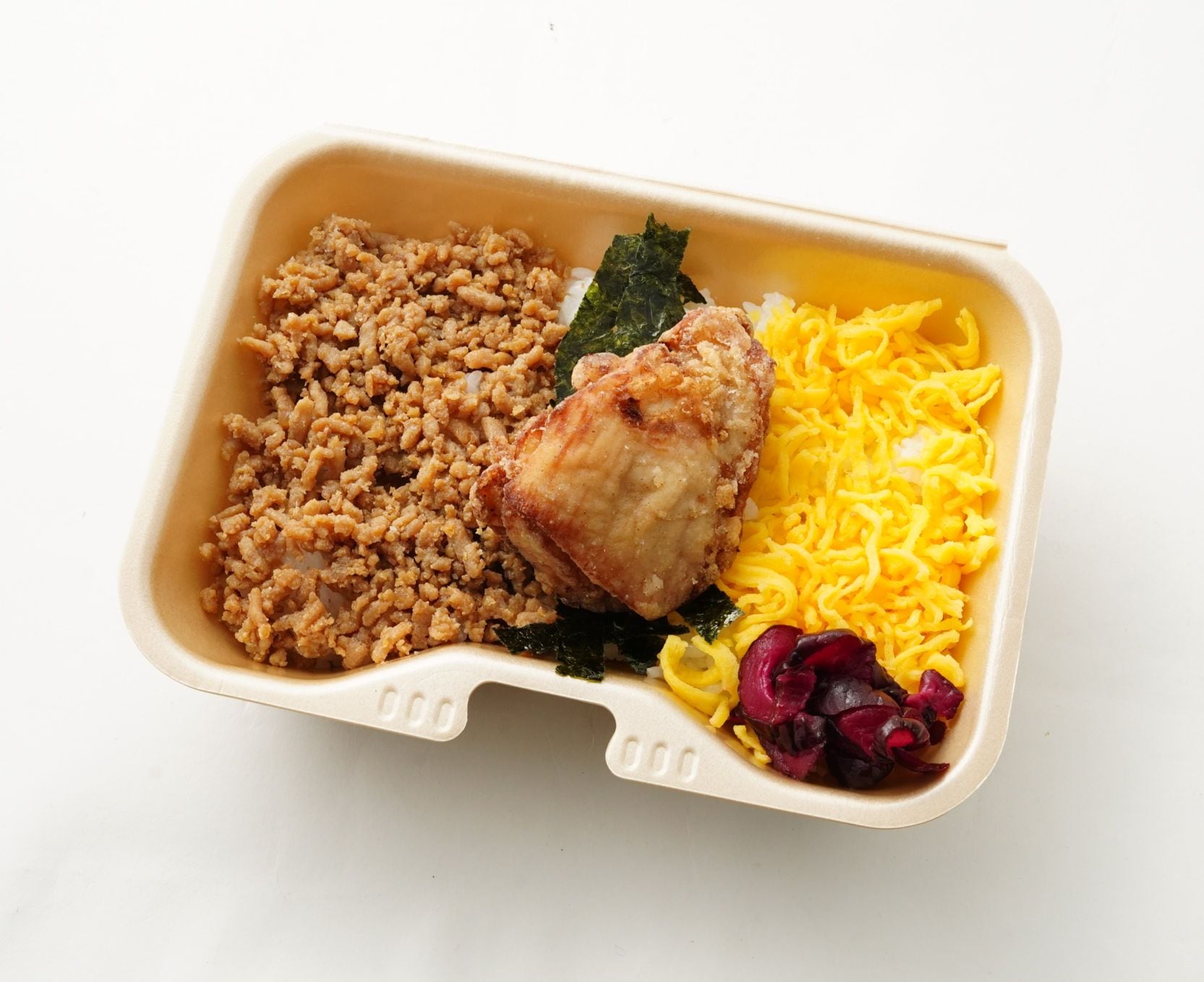 鶏そぼろ唐揚げ飯