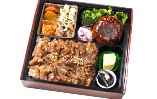 厳選 焼肉重＆ハンバーグ御膳