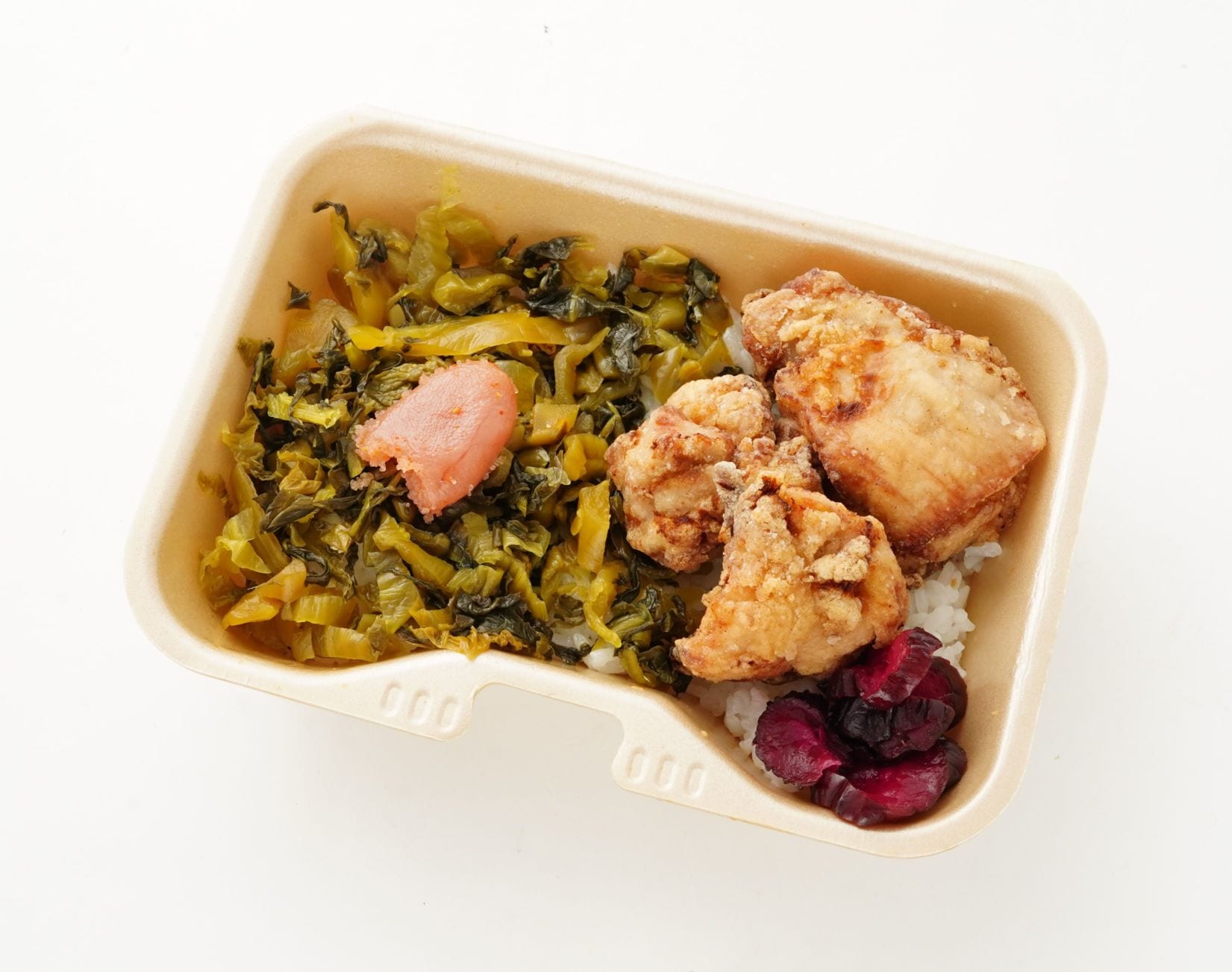 明太高菜唐揚げ飯